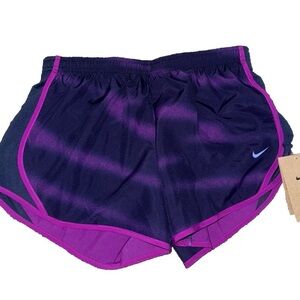 Nike girls Purple Tie-Dye Tempo Running Shorts